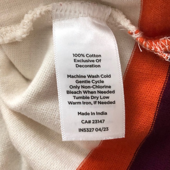 Talbots Authentic Tee Top Size Medium Petite Annabelle Stripe - Picture 5 of 6